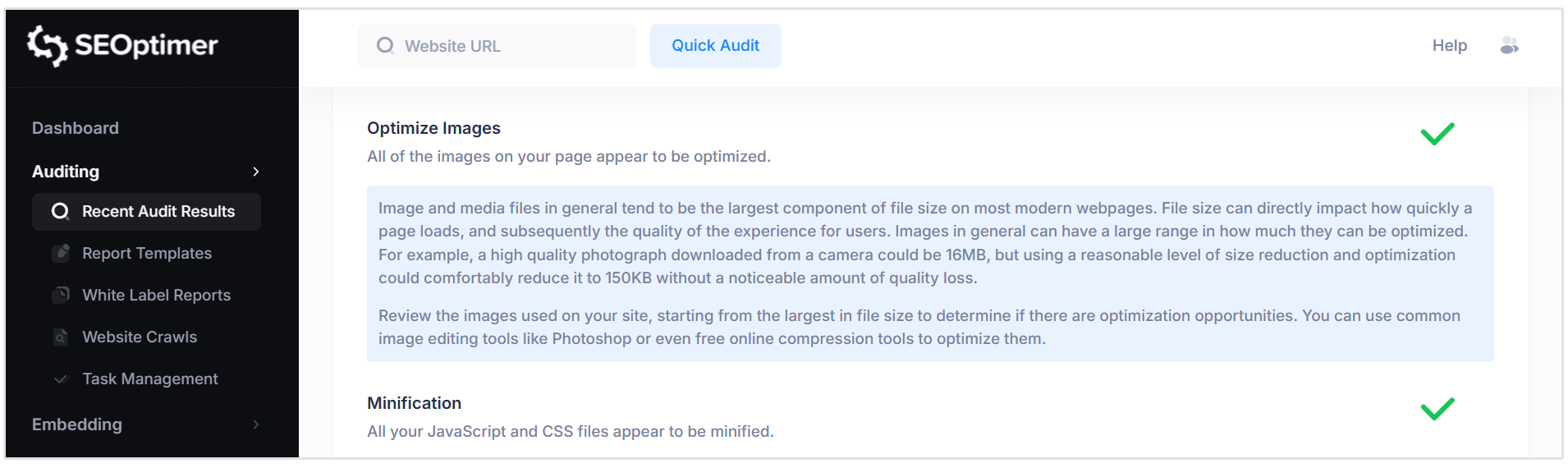 Afbeeldingen optimaliseren en Minificatie